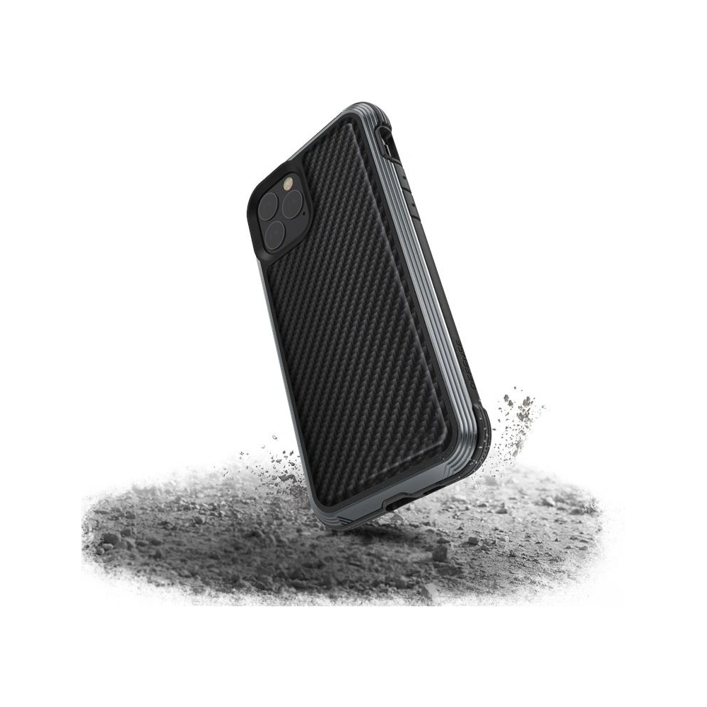 Hurtownia GSM - Etui hliníkové X-Doria Defense Lux Apple iPhone 11 Pro (test pádu 3m) (Černá uhlíková vlákna) - XDR010BLK - {ean13} - Hurt