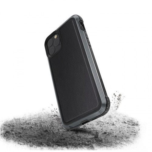 Hurtownia X-Doria - 6950941484466 - XDR011BLK - Etui aluminiowe X-Doria Defense Lux Apple iPhone 11 Pro (Drop test 3m) (Black Leather) - B2B homescreen