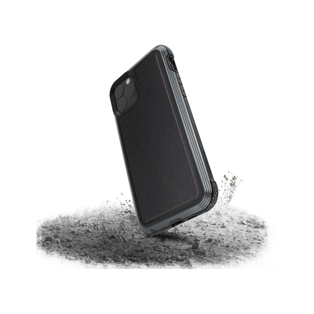 Hurtownia GSM - Etui hliníkové X-Doria Defense Lux Apple iPhone 11 Pro (Test pádu 3m) (Černá kůže) - XDR011BLK - {ean13} - Hurt