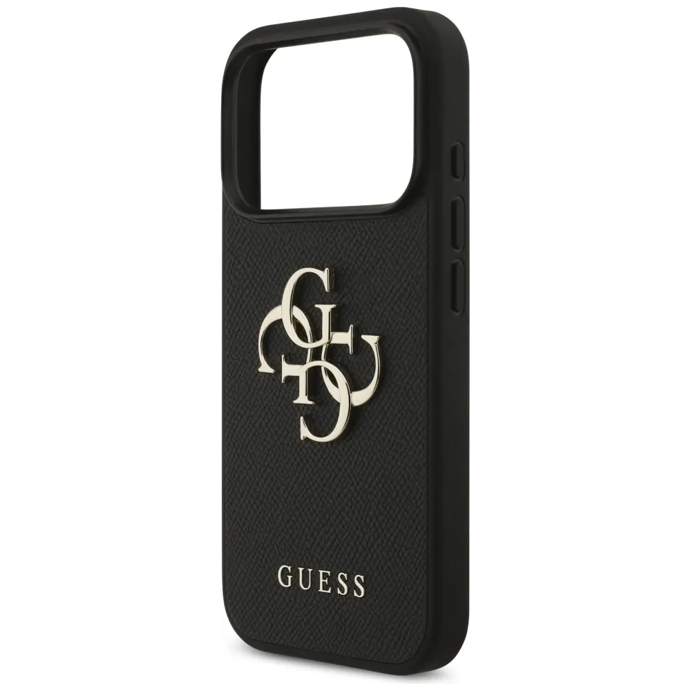 Etui Guess Grained Big 4G & Classic Logo do Apple iPhone 17 Pro czarny