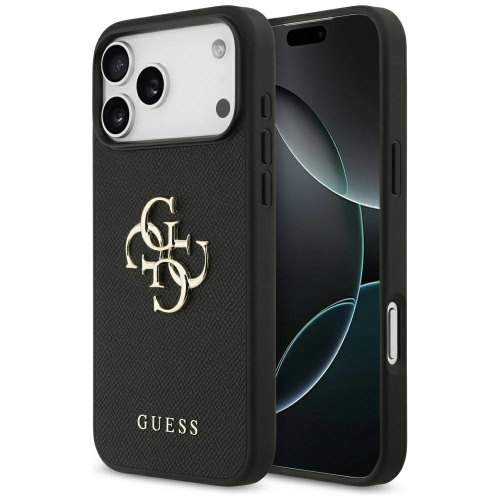 Etui Guess Grained Big 4G & Classic Logo do Apple iPhone 17 Pro Max czarny