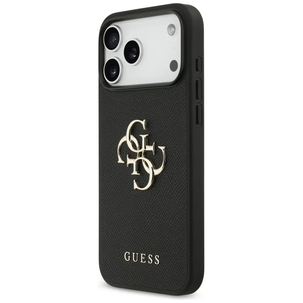 Etui Guess Grained Big 4G & Classic Logo do Apple iPhone 17 Pro Max czarny