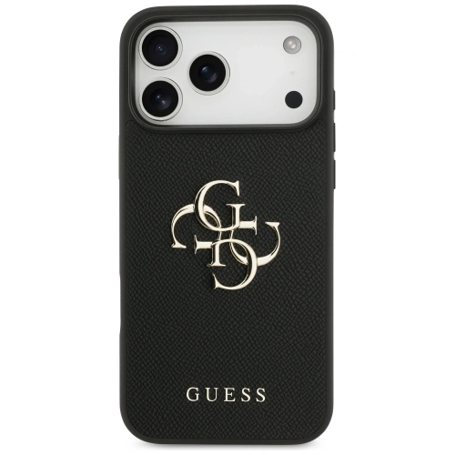 Etui Guess Grained Big 4G & Classic Logo do Apple iPhone 17 Pro Max czarny