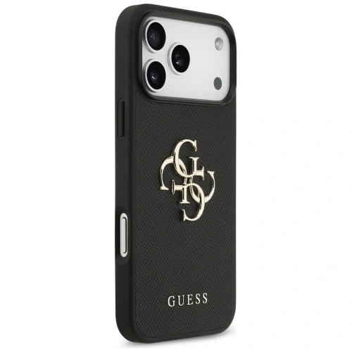 Etui Guess Grained Big 4G & Classic Logo do Apple iPhone 17 Pro Max czarny