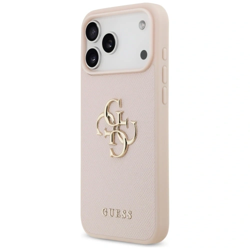 Etui Guess Grained Big 4G & Classic Logo do Apple iPhone 17 Pro Max różowy