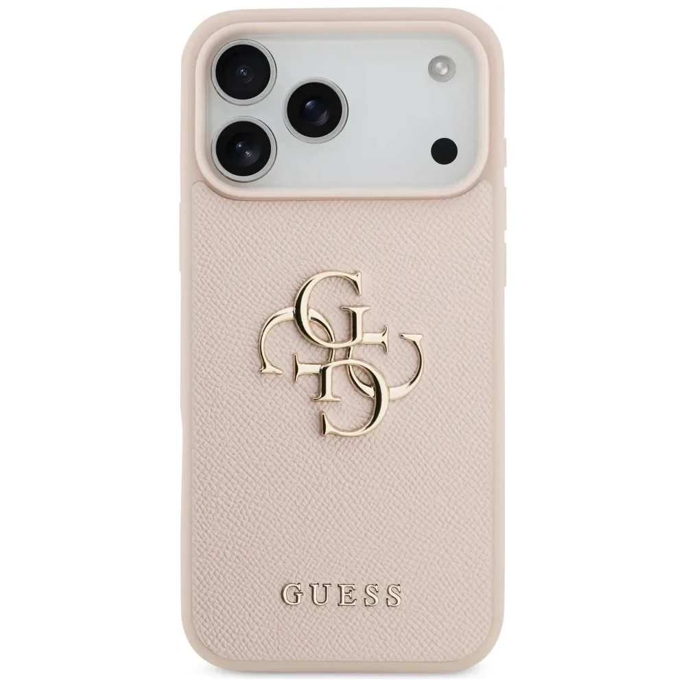 Etui Guess Grained Big 4G & Classic Logo do Apple iPhone 17 Pro Max różowy