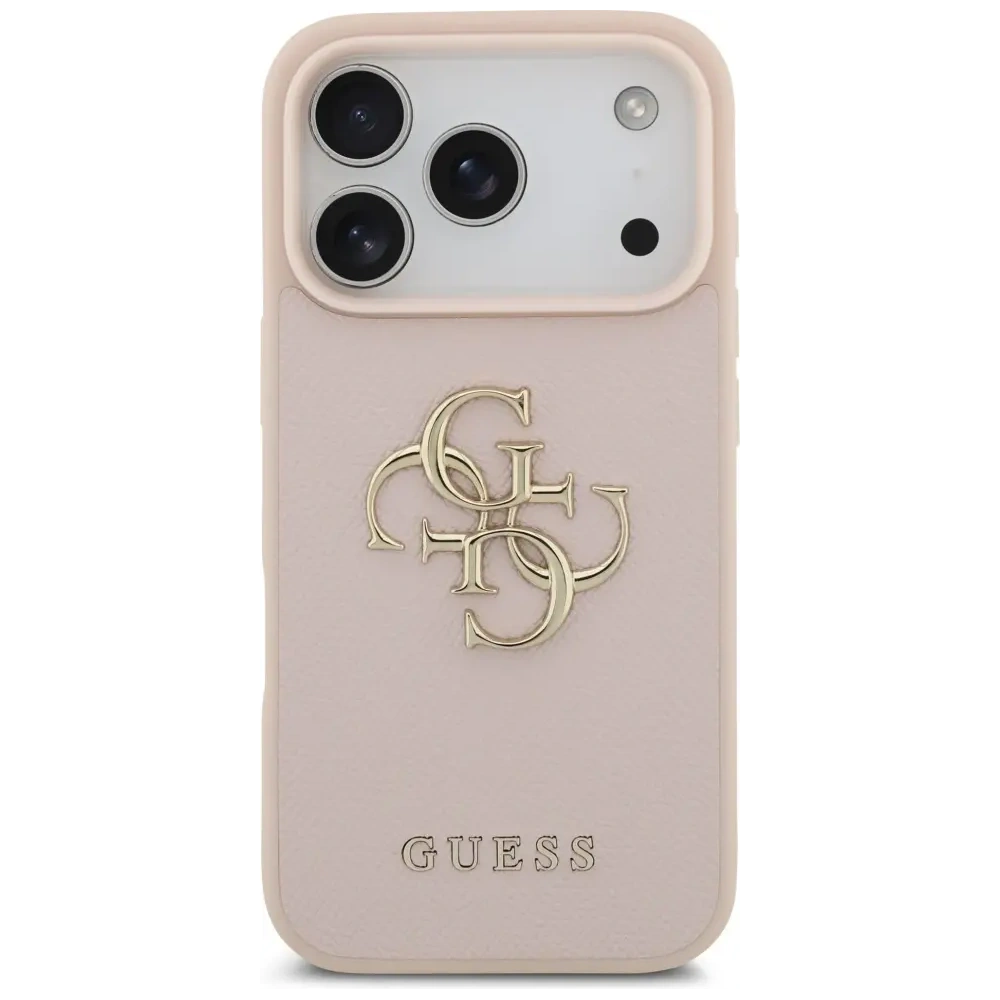 Etui Guess Grained Big 4G & Classic Logo do Apple iPhone 17 Pro różowy