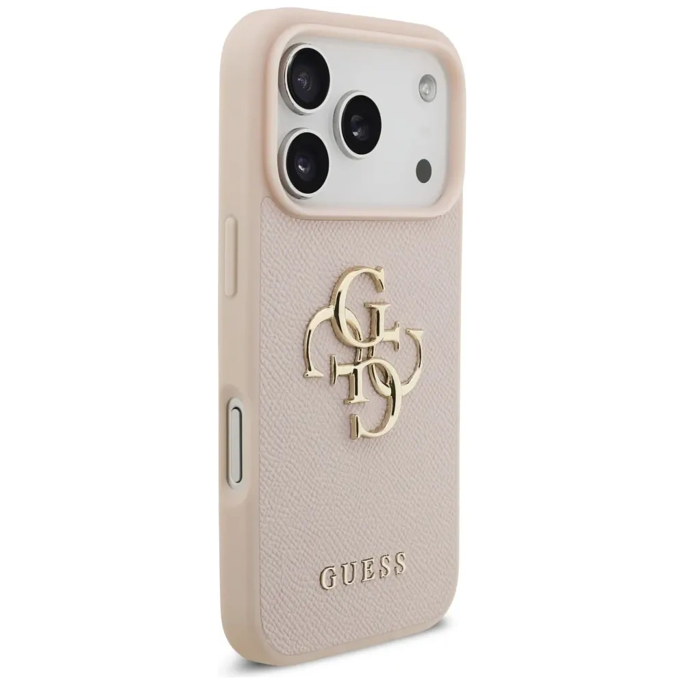 Etui Guess Grained Big 4G & Classic Logo do Apple iPhone 17 Pro różowy