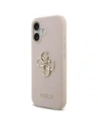 Etui Guess Grained Big 4G & Classic Logo do Apple iPhone 17 różowy