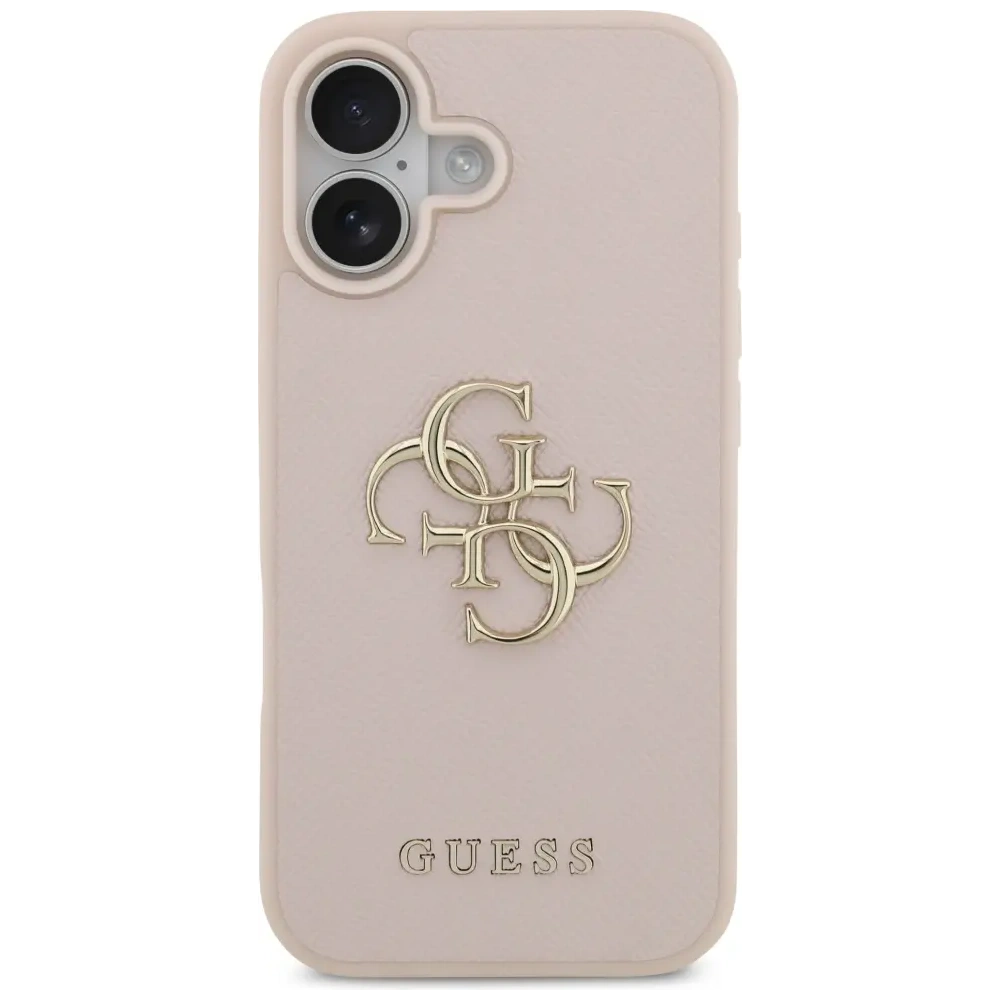 Etui Guess Grained Big 4G & Classic Logo do Apple iPhone 17 różowy