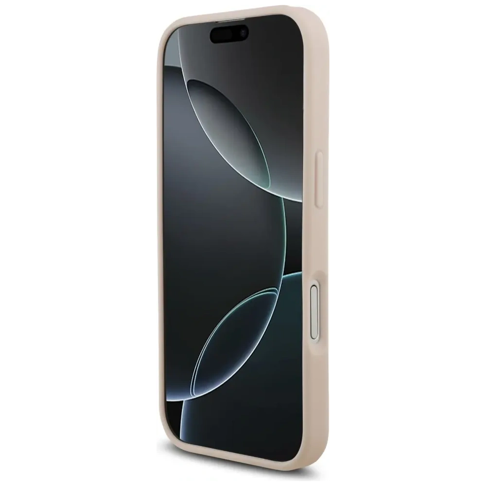 Etui Guess Grained Big 4G & Classic Logo do Apple iPhone 17 różowy