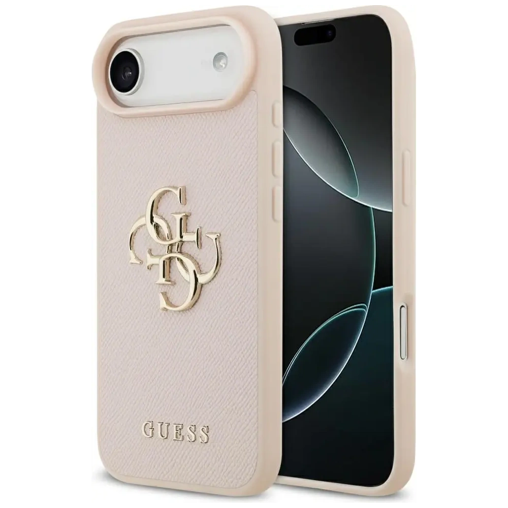 Etui Guess Grained Big 4G & Classic Logo do Apple iPhone Air różowy