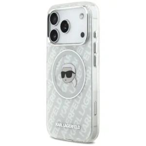 Etui Karl Lagerfeld IML Karl Head Logo MagSafe do Apple iPhone 17 Pro Max szary