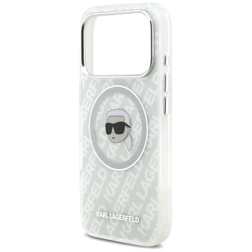Etui Karl Lagerfeld IML Karl Head Logo MagSafe do Apple iPhone 17 Pro Max szary