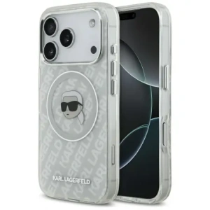 Etui Karl Lagerfeld IML Karl Head Logo MagSafe do Apple iPhone 17 Pro szary