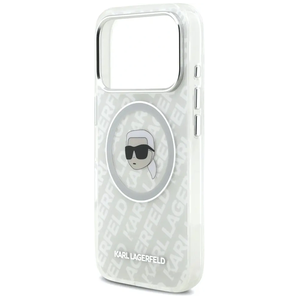 Etui Karl Lagerfeld IML Karl Head Logo MagSafe do Apple iPhone 17 Pro szary