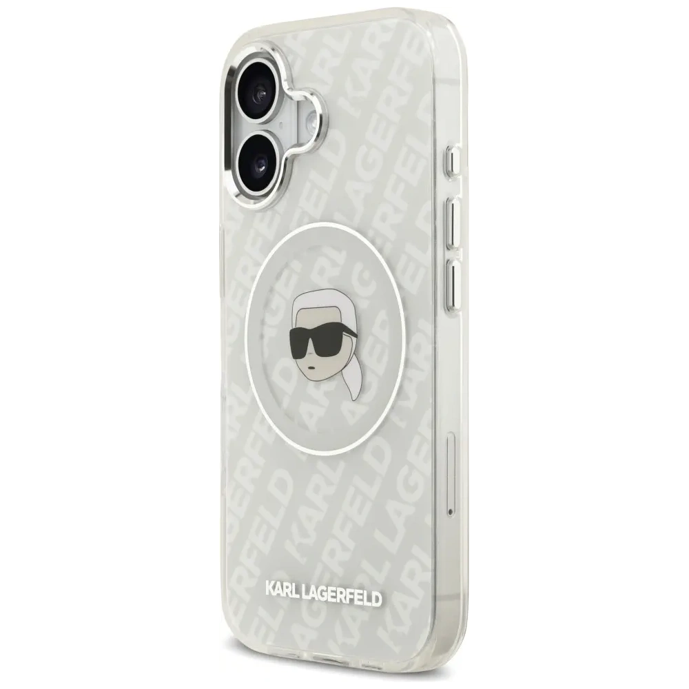 Etui Karl Lagerfeld IML Karl Head Logo MagSafe do Apple iPhone 17 szary