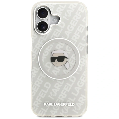 Etui Karl Lagerfeld IML Karl Head Logo MagSafe do Apple iPhone 17 szary