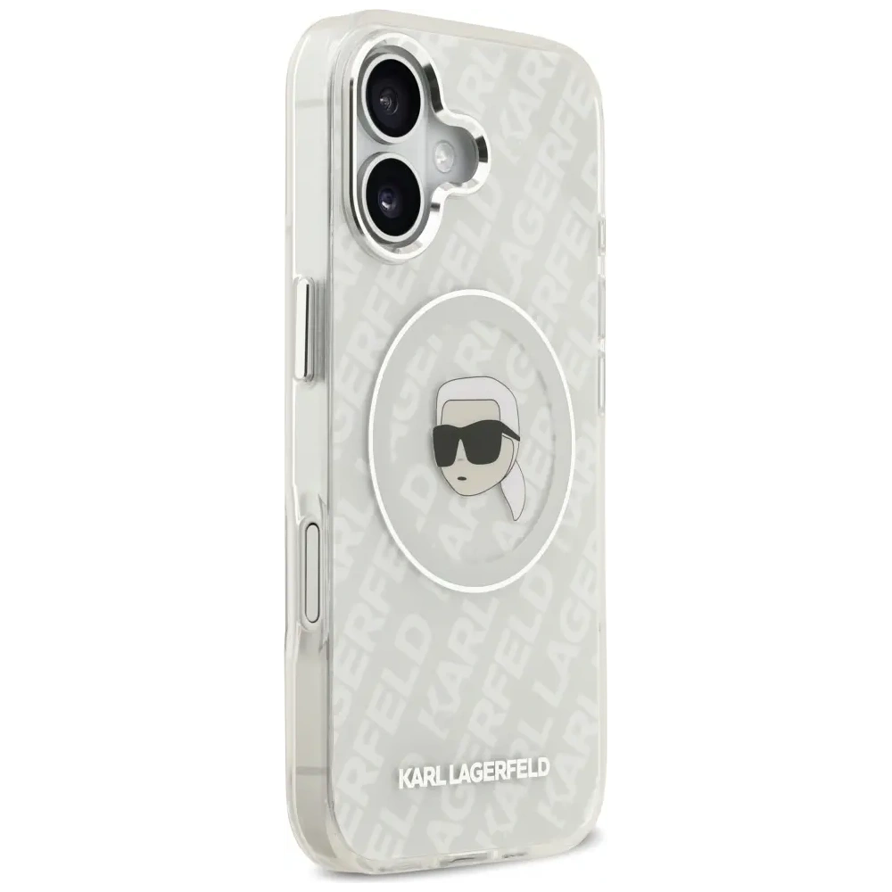 Etui Karl Lagerfeld IML Karl Head Logo MagSafe do Apple iPhone 17 szary