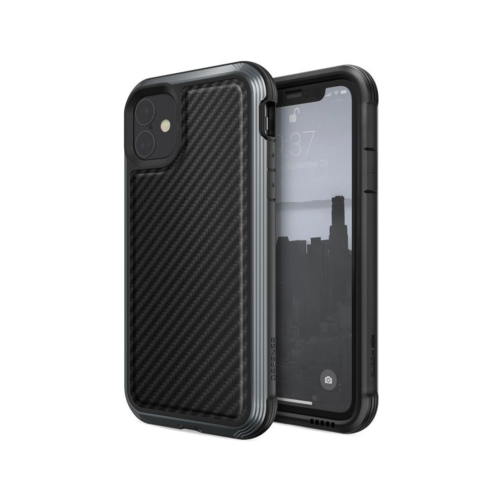 Hurtownia GSM - Hliníkové pouzdro X-Doria Defense Lux Apple iPhone 11 (test pádu 3m) (Černý uhlíkový vlákno) - XDR020BLK - {ean13} - Hurt