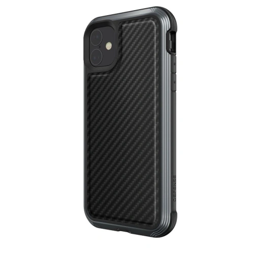 Etui aluminiowe X-Doria Defense Lux Apple iPhone 11 (Drop test 3m) (Black Carbon Fiber)