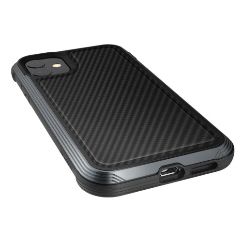 Etui aluminiowe X-Doria Defense Lux Apple iPhone 11 (Drop test 3m) (Black Carbon Fiber)