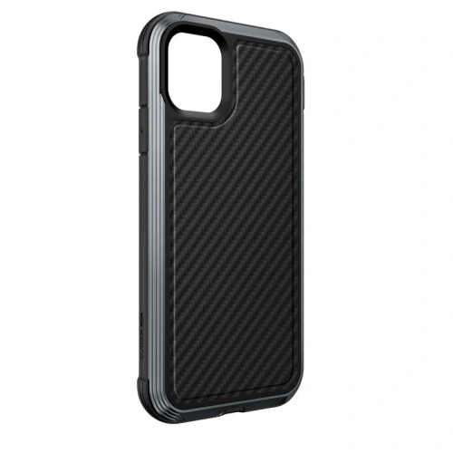 Etui aluminiowe X-Doria Defense Lux Apple iPhone 11 (Drop test 3m) (Black Carbon Fiber)