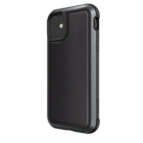 Etui aluminiowe X-Doria Defense Lux Apple iPhone 11 (Drop test 3m) (Black Leather)