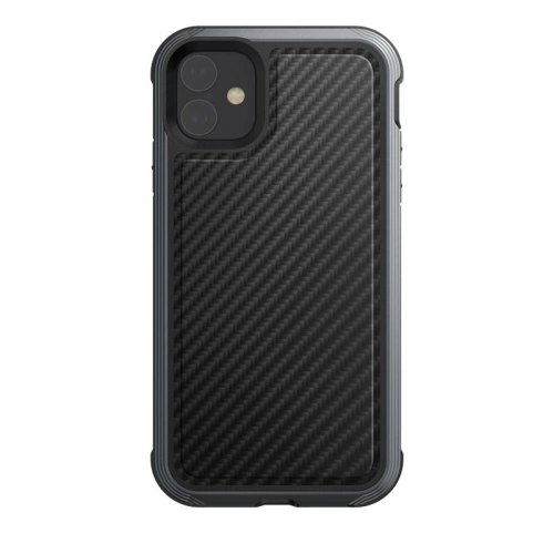 Etui aluminiowe X-Doria Defense Lux Apple iPhone 11 (Drop test 3m) (Black Carbon Fiber)