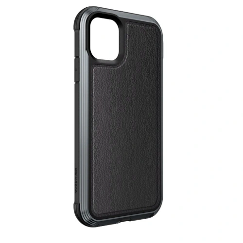 Etui aluminiowe X-Doria Defense Lux Apple iPhone 11 (Drop test 3m) (Black Leather)