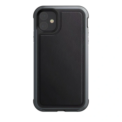 Etui aluminiowe X-Doria Defense Lux Apple iPhone 11 (Drop test 3m) (Black Leather)