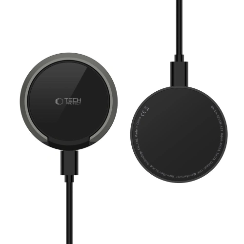 [CR] Ładowarka bezprzewodowa Tech-Protect QI15W-A33 Magnetic MagSafe Wireless Charger Black
