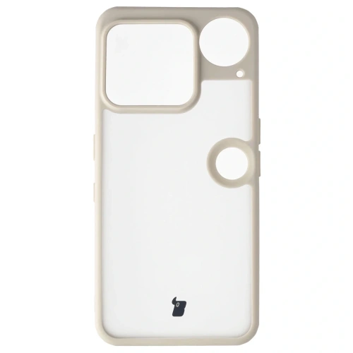 Etui Bizon Case Angelo do Nothing Phone (3) półprzezroczyste z beżową ramką