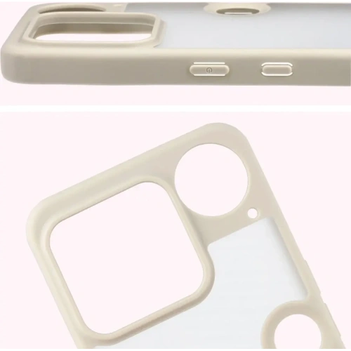 Etui Bizon Case Angelo do Nothing Phone (3) półprzezroczyste z beżową ramką