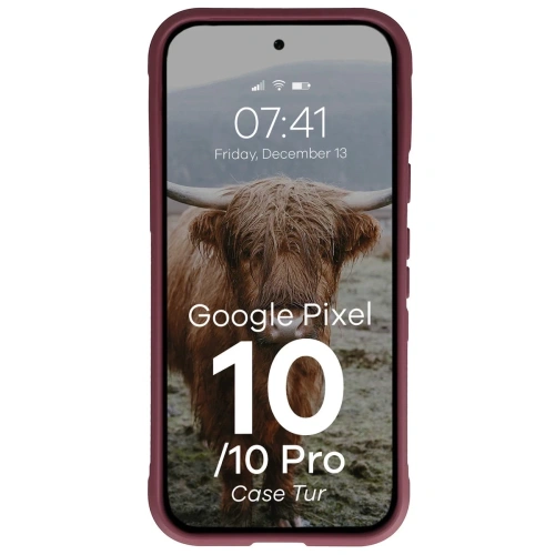 Pancerne etui Bizon Case Tur do Google Pixel 10 / 10 Pro burgundowe