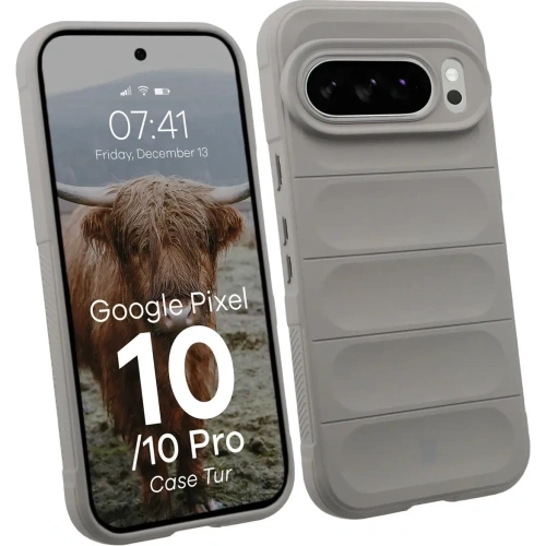Pancerne etui Bizon Case Tur do Google Pixel 10 / 10 Pro jasnoszare