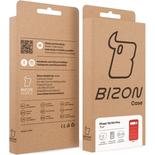 Pancerne etui Bizon Case Tur do Google Pixel 10 / 10 Pro czerwone
