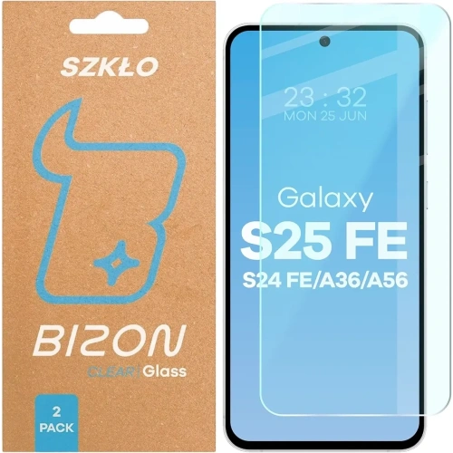Szkło hartowane Bizon Glass Clear Duo do Galaxy S25 FE / S24 FE / A36 5G / A56 5G [2 PACK]