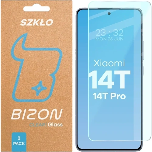 Szkło hartowane Bizon Glass Clear Duo do Xiaomi 14T / 14T Pro [2 PACK]