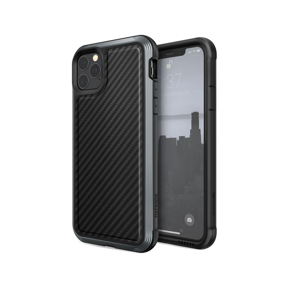 Hurtownia GSM - Hliníkové pouzdro X-Doria Defense Lux Apple iPhone 11 Pro Max (Test pádu 3m) (Černá karbonová vlákna) - XDR027BLK - {ean13} - Hurt