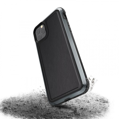 X-Doria Distributor - 6950941484923 - XDR028BLK - X-Doria Defense Lux - Aluminum Case for iPhone (Drop test 3m) (Black Leather) - B2B homescreen