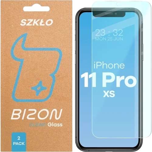 Szkło hartowane Bizon Glass Clear Duo do iPhone 11 Pro / XS [2 PACK]