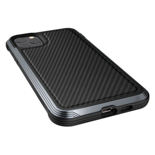 Etui aluminiowe X-Doria Defense Lux Apple iPhone 11 Pro Max (Drop test 3m) (Black Carbon Fiber)