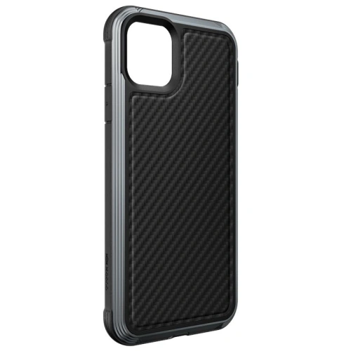 Etui aluminiowe X-Doria Defense Lux Apple iPhone 11 Pro Max (Drop test 3m) (Black Carbon Fiber)