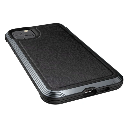 Etui aluminiowe X-Doria Defense Lux Apple iPhone 11 Pro Max (Drop test 3m) (Black Leather)