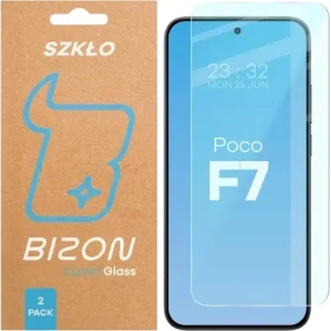 Szkło hartowane Bizon Glass Clear Duo do Xiaomi POCO F7 [2 PACK]