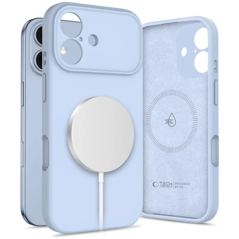 Etui Tech-Protect Silicone MagSafe do Apple iPhone 17 Mist Blue