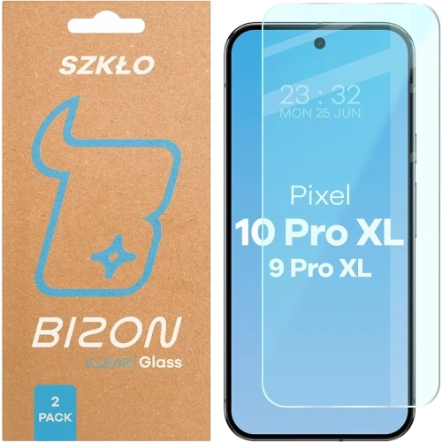 Szkło hartowane Bizon Glass Clear Duo do Google Pixel 10 Pro XL / 9 Pro XL [2 PACK]
