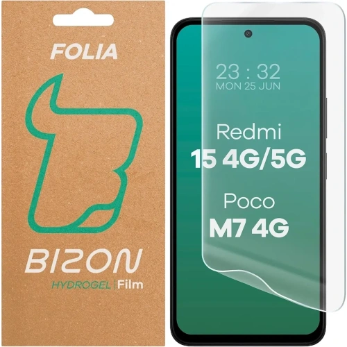 Folia hydrożelowa na ekran Bizon Glass Hydrogel Front do Xiaomi Redmi 15 4G / 5G / POCO M7 4G
