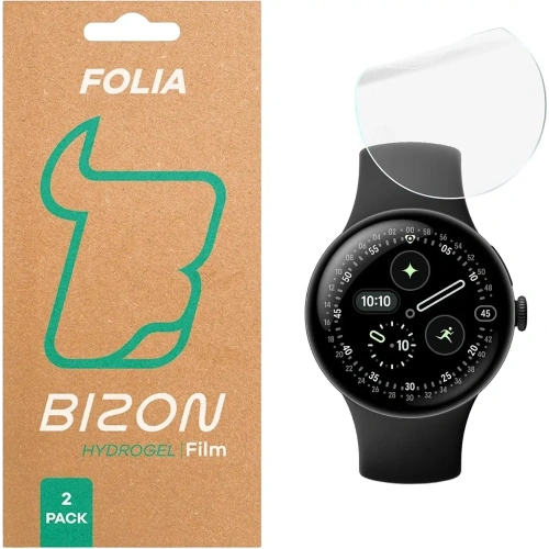 Folia hydrożelowa na ekran Bizon Glass Watch Hydrogel Duo do Google Pixel Watch 4 41mm [2 PACK]